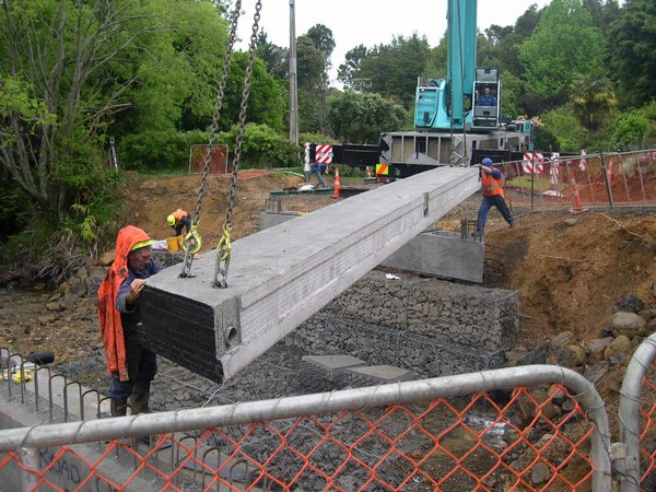 Work on Puhoe Creek